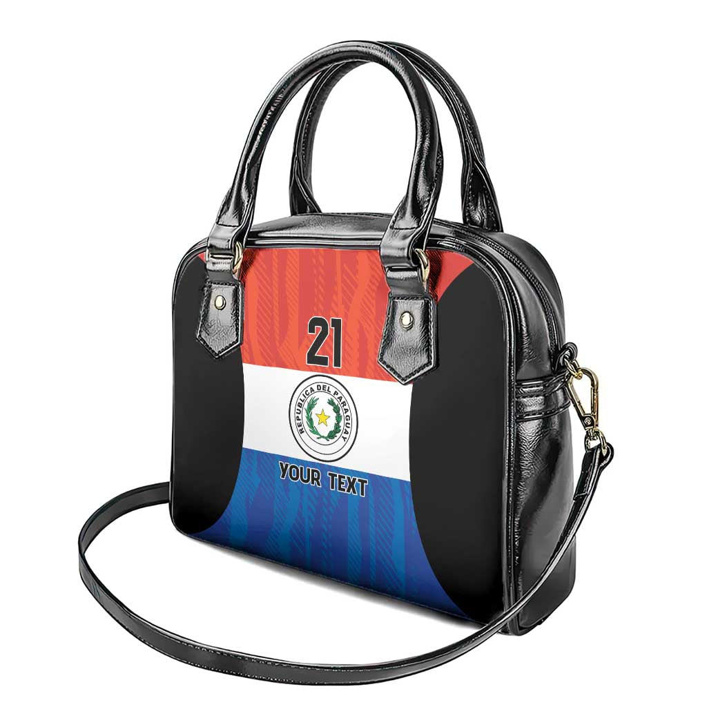 Paraguay Football Custom Shoulder Handbag Come On Albirroja with Flag Style
