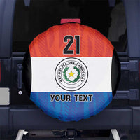 Paraguay Football Custom Spare Tire Cover Come On Albirroja with Flag Style