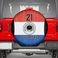 Paraguay Football Custom Spare Tire Cover Come On Albirroja with Flag Style