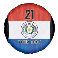Paraguay Football Custom Spare Tire Cover Come On Albirroja with Flag Style