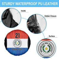 Paraguay Football Custom Spare Tire Cover Come On Albirroja with Flag Style