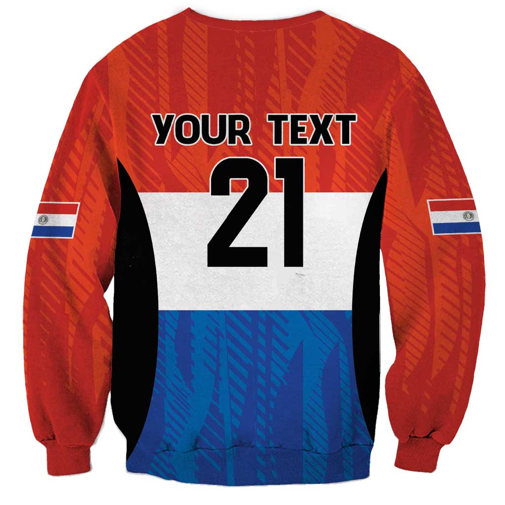 Paraguay Football Custom Sweatshirt Come On Albirroja with Flag Style