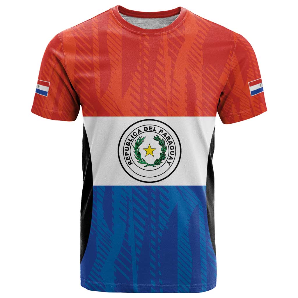 Paraguay Football Custom T Shirt Come On Albirroja with Flag Style