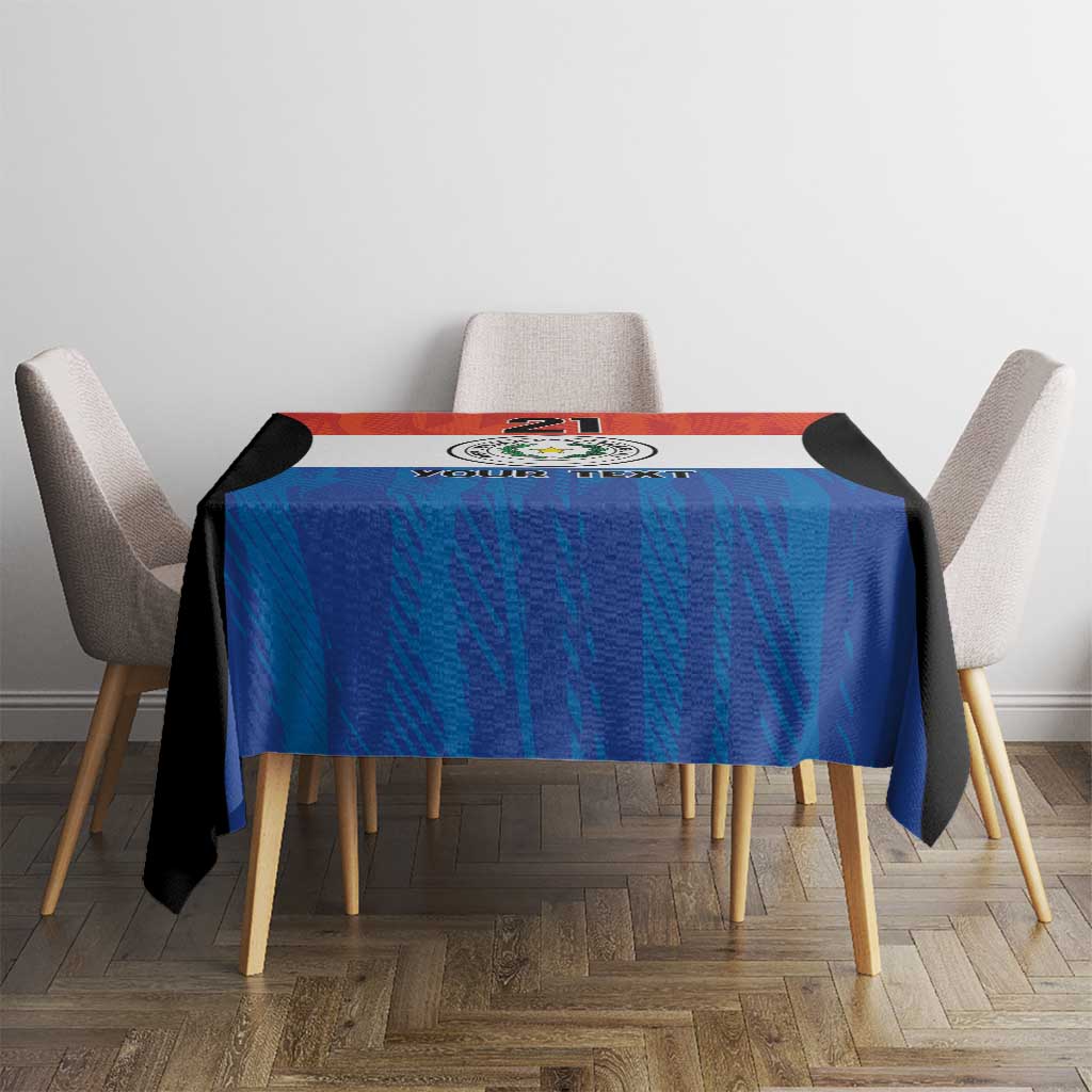 Paraguay Football Custom Tablecloth Come On Albirroja with Flag Style