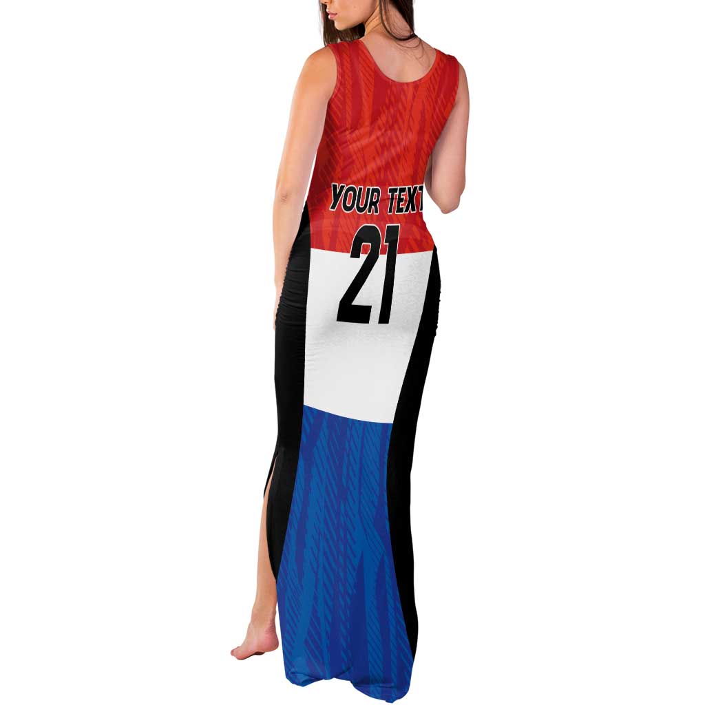 Paraguay Football Custom Tank Maxi Dress Come On Albirroja with Flag Style