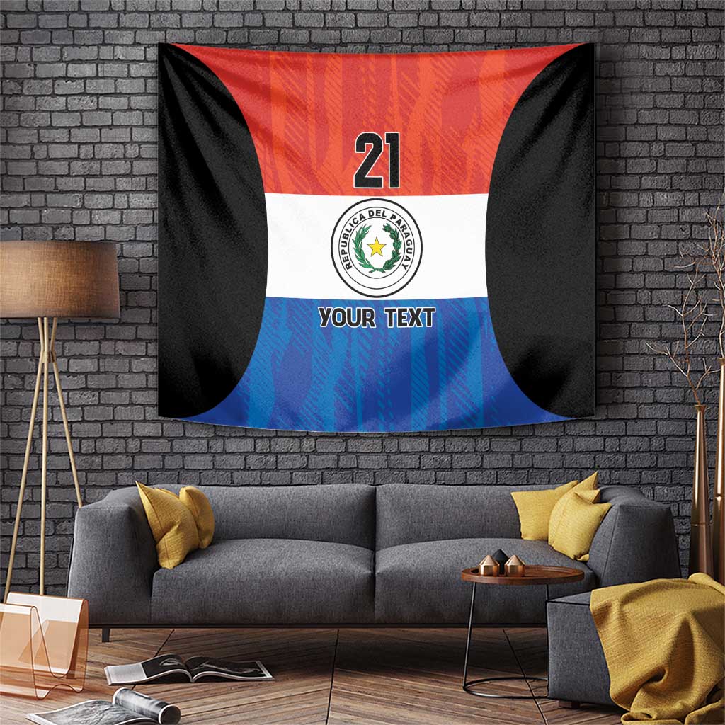 Paraguay Football Custom Tapestry Come On Albirroja with Flag Style