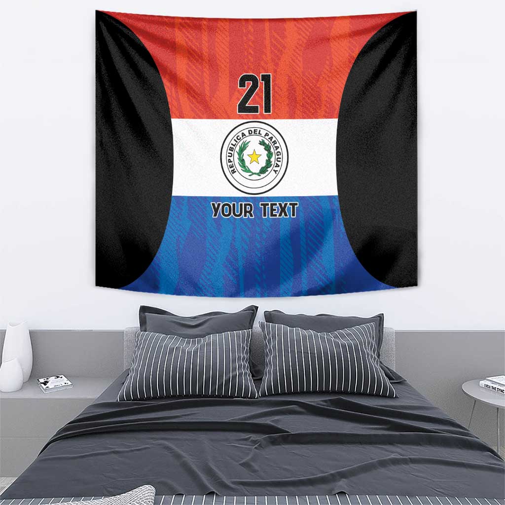 Paraguay Football Custom Tapestry Come On Albirroja with Flag Style