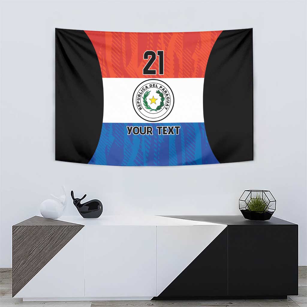 Paraguay Football Custom Tapestry Come On Albirroja with Flag Style