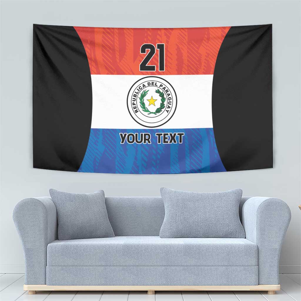 Paraguay Football Custom Tapestry Come On Albirroja with Flag Style