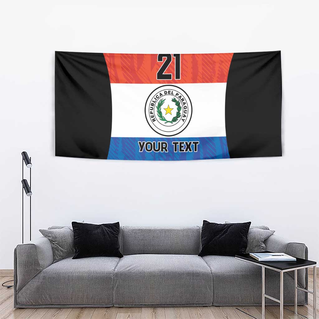Paraguay Football Custom Tapestry Come On Albirroja with Flag Style