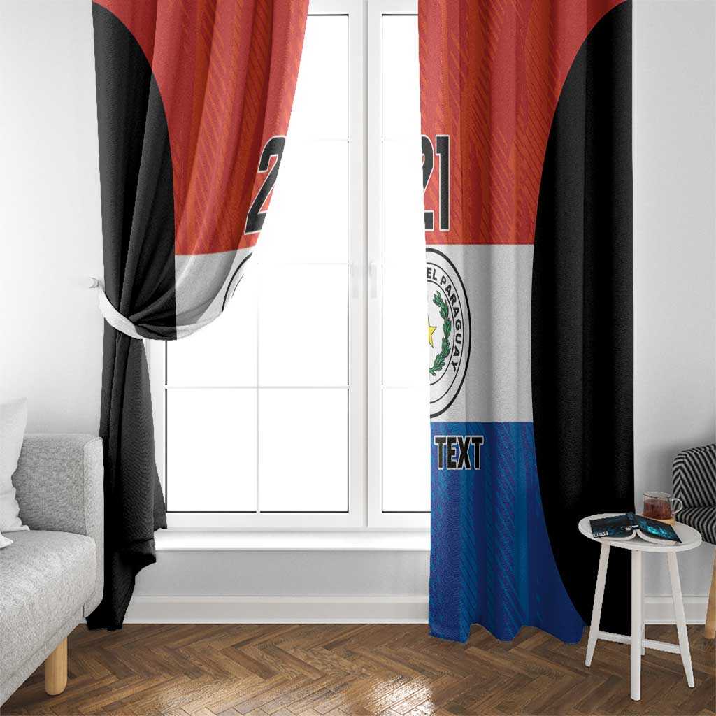 Paraguay Football Custom Window Curtain Come On Albirroja with Flag Style