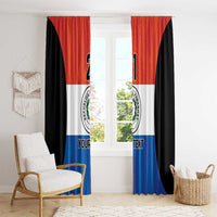 Paraguay Football Custom Window Curtain Come On Albirroja with Flag Style