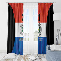 Paraguay Football Custom Window Curtain Come On Albirroja with Flag Style