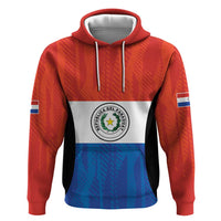 Paraguay Football Custom Zip Hoodie Come On Albirroja with Flag Style