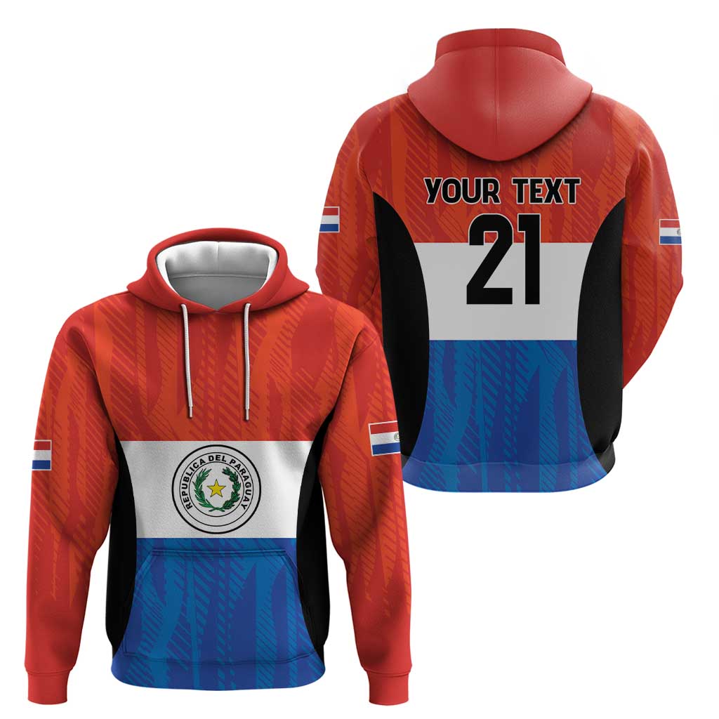 Paraguay Football Custom Zip Hoodie Come On Albirroja with Flag Style