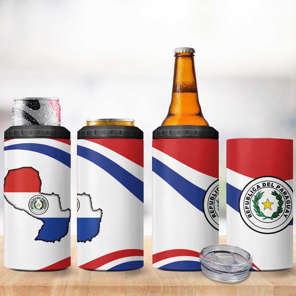 Paraguay Paz y justicia 4 in 1 Can Cooler Tumbler Coat of arms of Paraguay