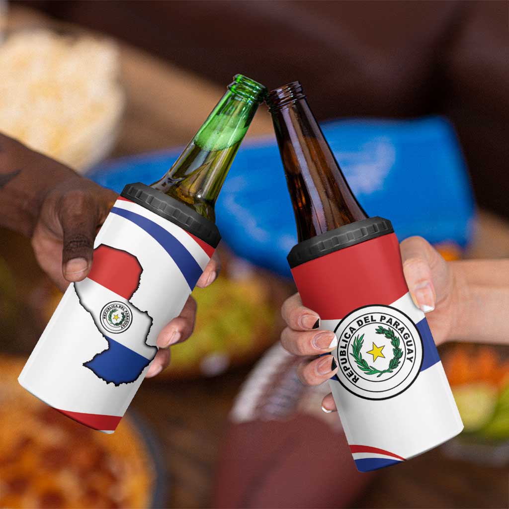 Paraguay Paz y justicia 4 in 1 Can Cooler Tumbler Coat of arms of Paraguay