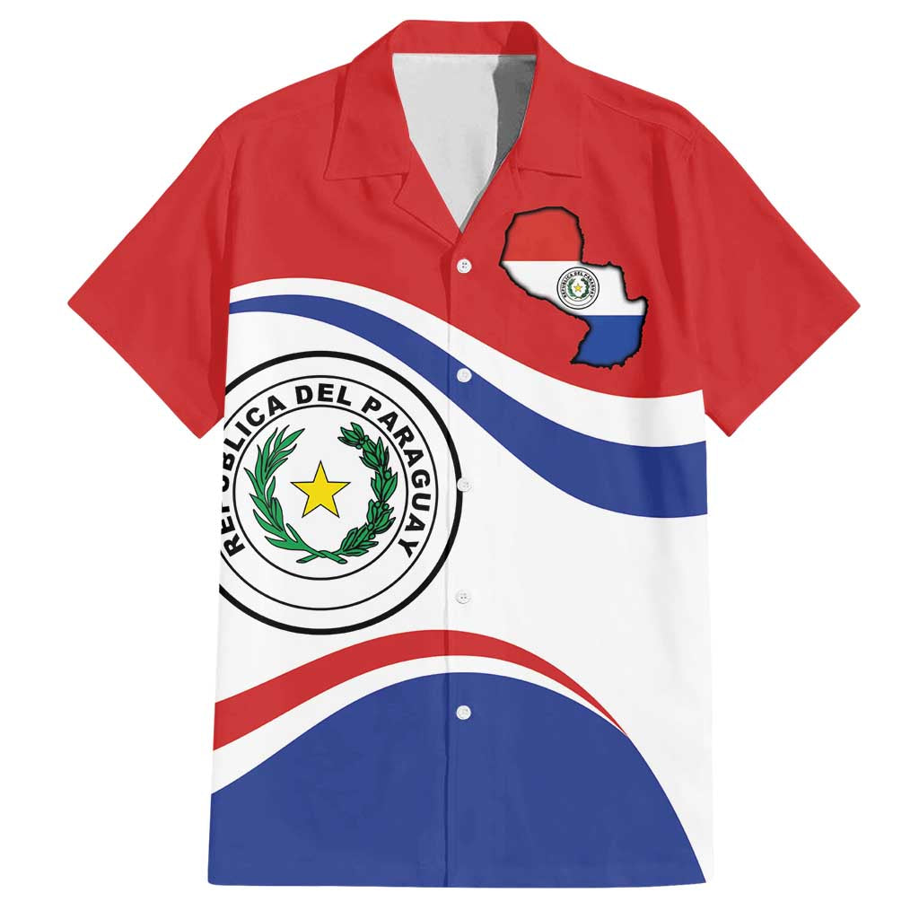 Paraguay Paz y justicia Family Matching Tank Maxi Dress and Hawaiian Shirt Coat of arms of Paraguay