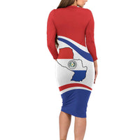 Paraguay Paz y justicia Long Sleeve Bodycon Dress Coat of arms of Paraguay