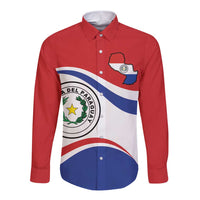 Paraguay Paz y justicia Long Sleeve Button Shirt Coat of arms of Paraguay