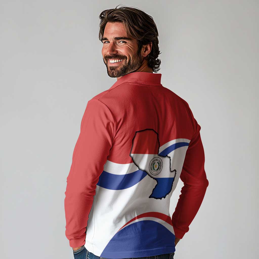 Paraguay Paz y justicia Long Sleeve Polo Shirt Coat of arms of Paraguay