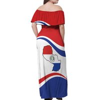 Paraguay Paz y justicia Off Shoulder Maxi Dress Coat of arms of Paraguay
