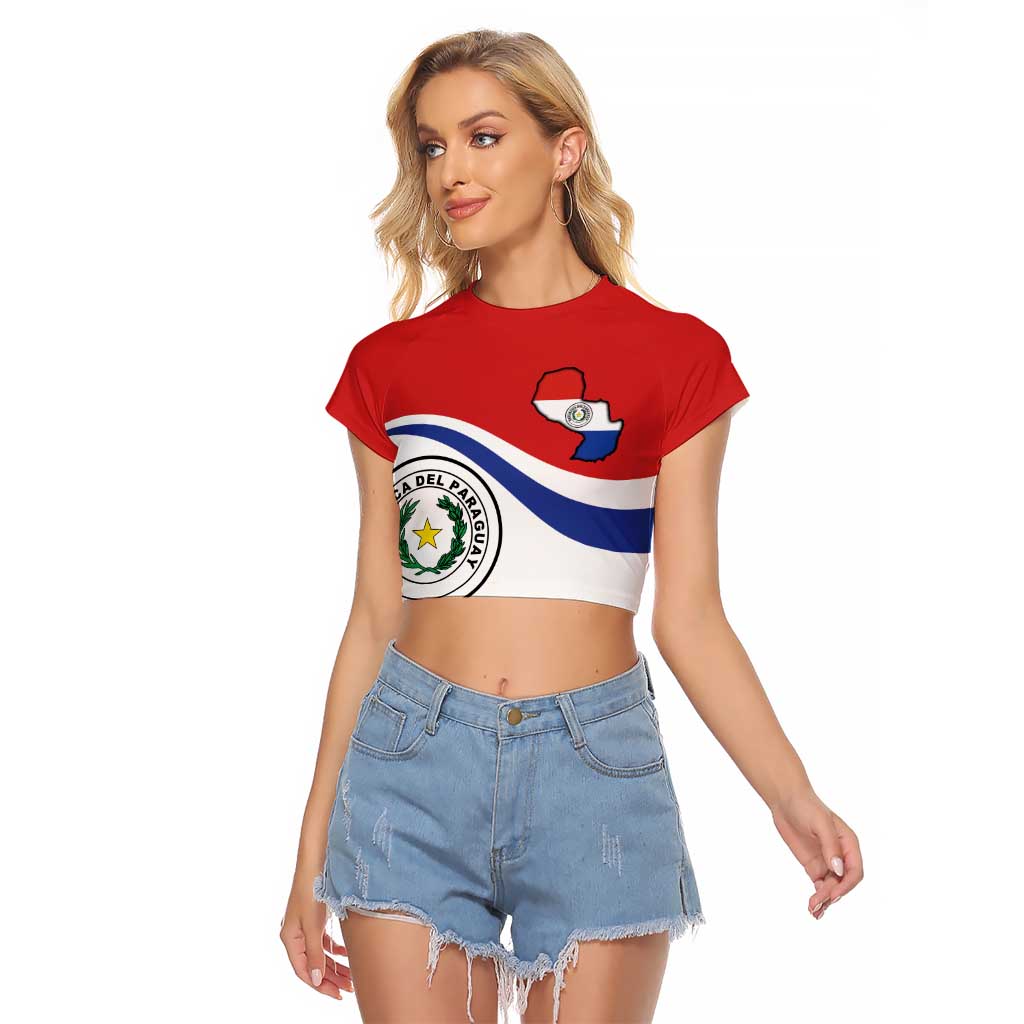 Paraguay Paz y justicia Raglan Cropped T Shirt Coat of arms of Paraguay