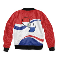 Paraguay Paz y justicia Sleeve Zip Bomber Jacket Coat of arms of Paraguay