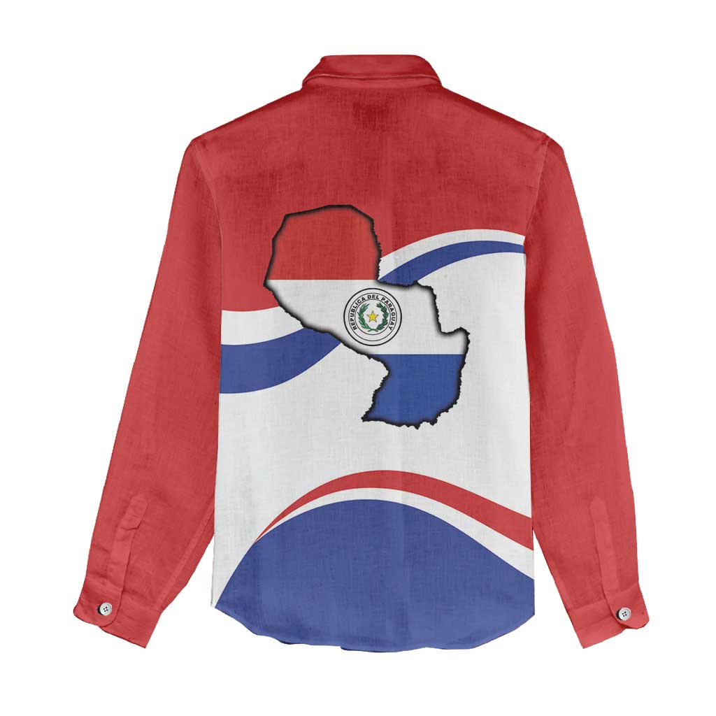 Paraguay Paz y justicia Women Casual Shirt Coat of arms of Paraguay