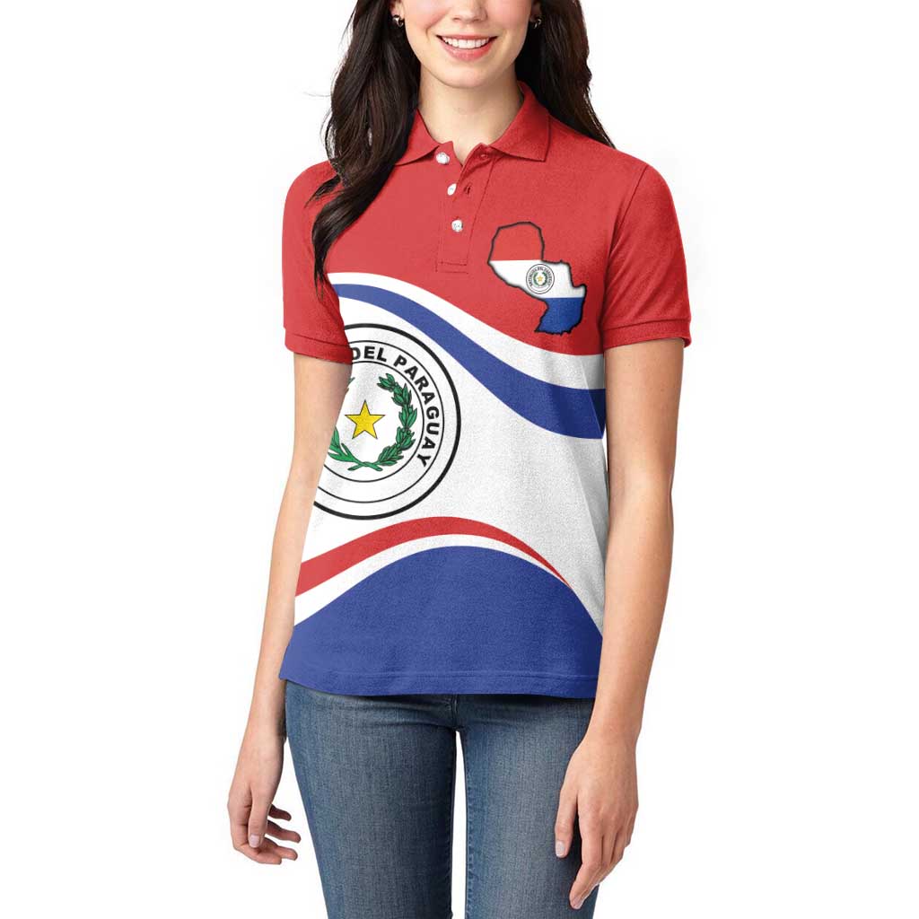 Paraguay Paz y justicia Women Polo Shirt Coat of arms of Paraguay
