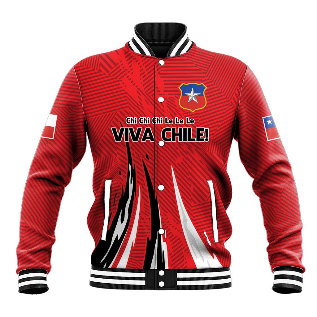 Chile Football Custom Baseball Jacket Chi Chi Chi Le Le Le Viva Chile