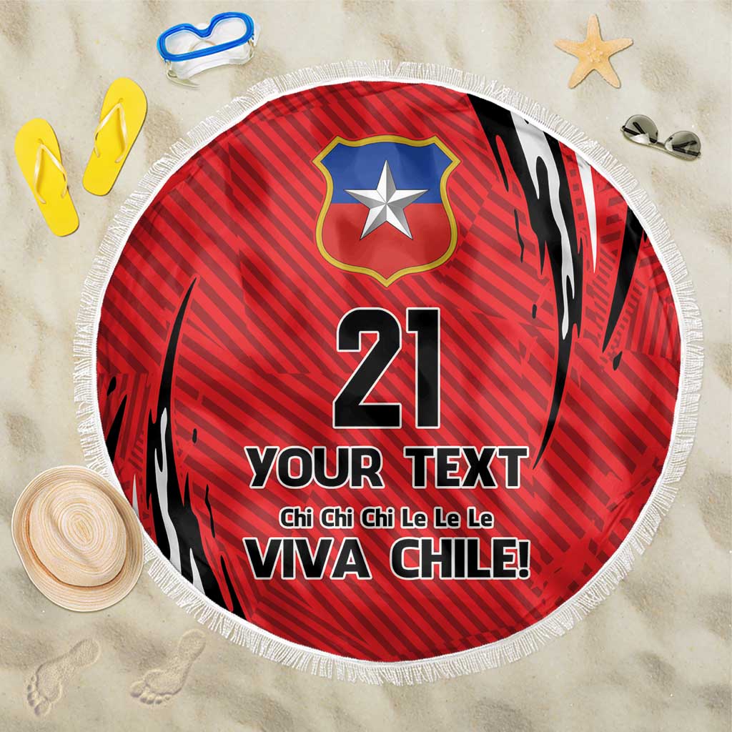 Chile Football Custom Beach Blanket Chi Chi Chi Le Le Le Viva Chile