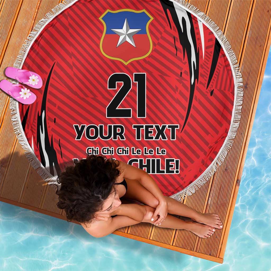 Chile Football Custom Beach Blanket Chi Chi Chi Le Le Le Viva Chile