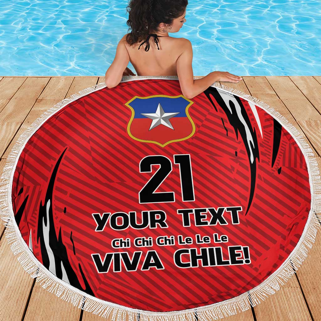 Chile Football Custom Beach Blanket Chi Chi Chi Le Le Le Viva Chile