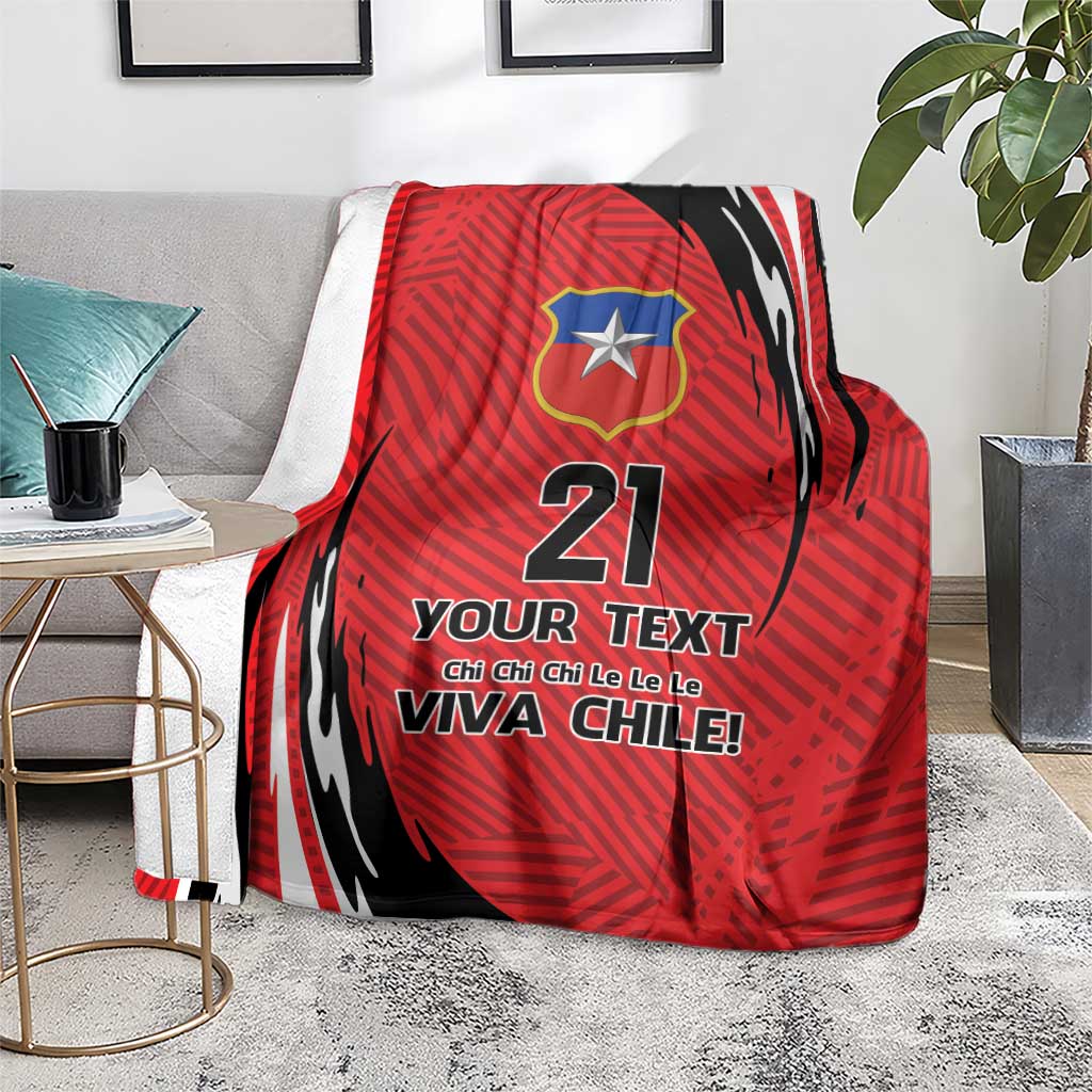 Chile Football Custom Blanket Chi Chi Chi Le Le Le Viva Chile