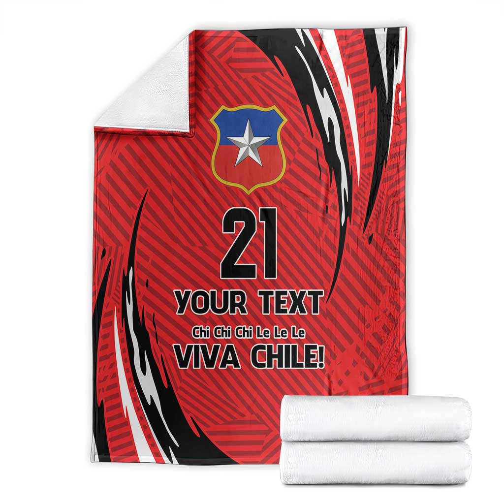 Chile Football Custom Blanket Chi Chi Chi Le Le Le Viva Chile