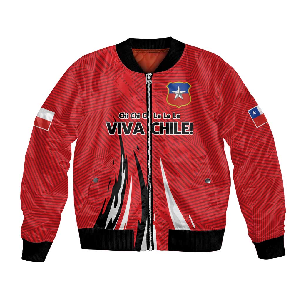 Chile Football Custom Bomber Jacket Chi Chi Chi Le Le Le Viva Chile