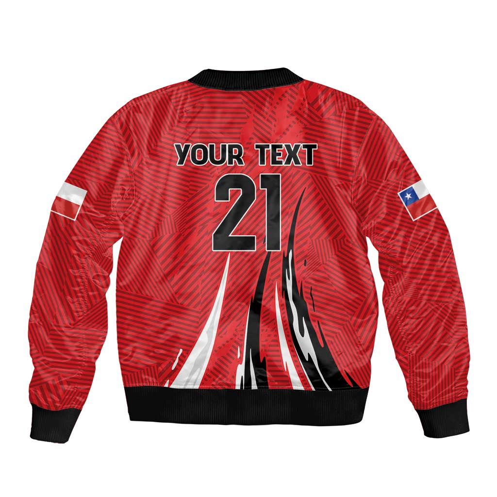 Chile Football Custom Bomber Jacket Chi Chi Chi Le Le Le Viva Chile