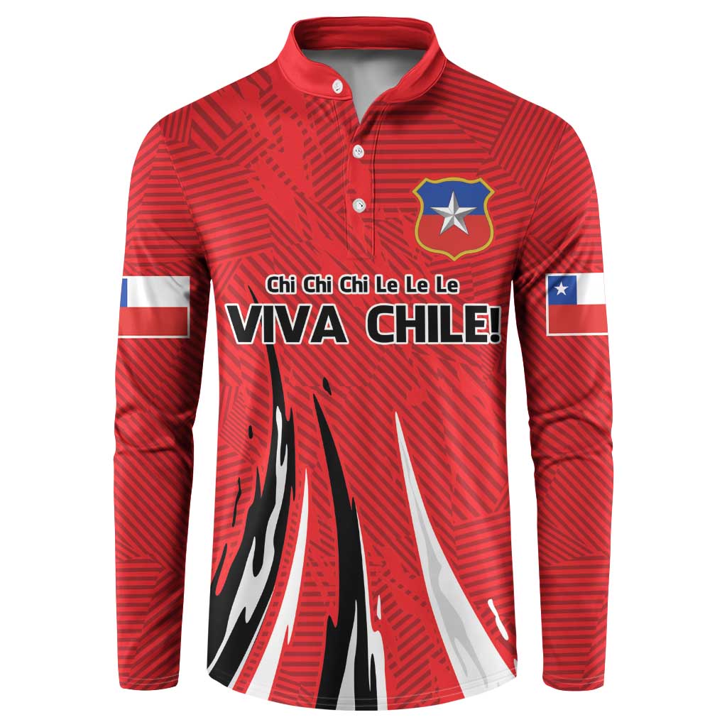 Chile Football Custom Button Sweatshirt Chi Chi Chi Le Le Le Viva Chile