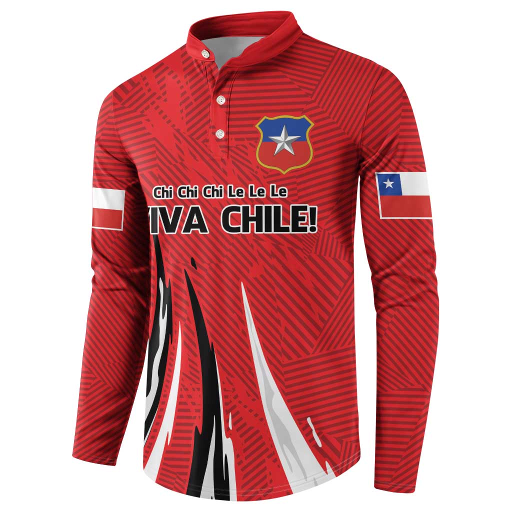Chile Football Custom Button Sweatshirt Chi Chi Chi Le Le Le Viva Chile