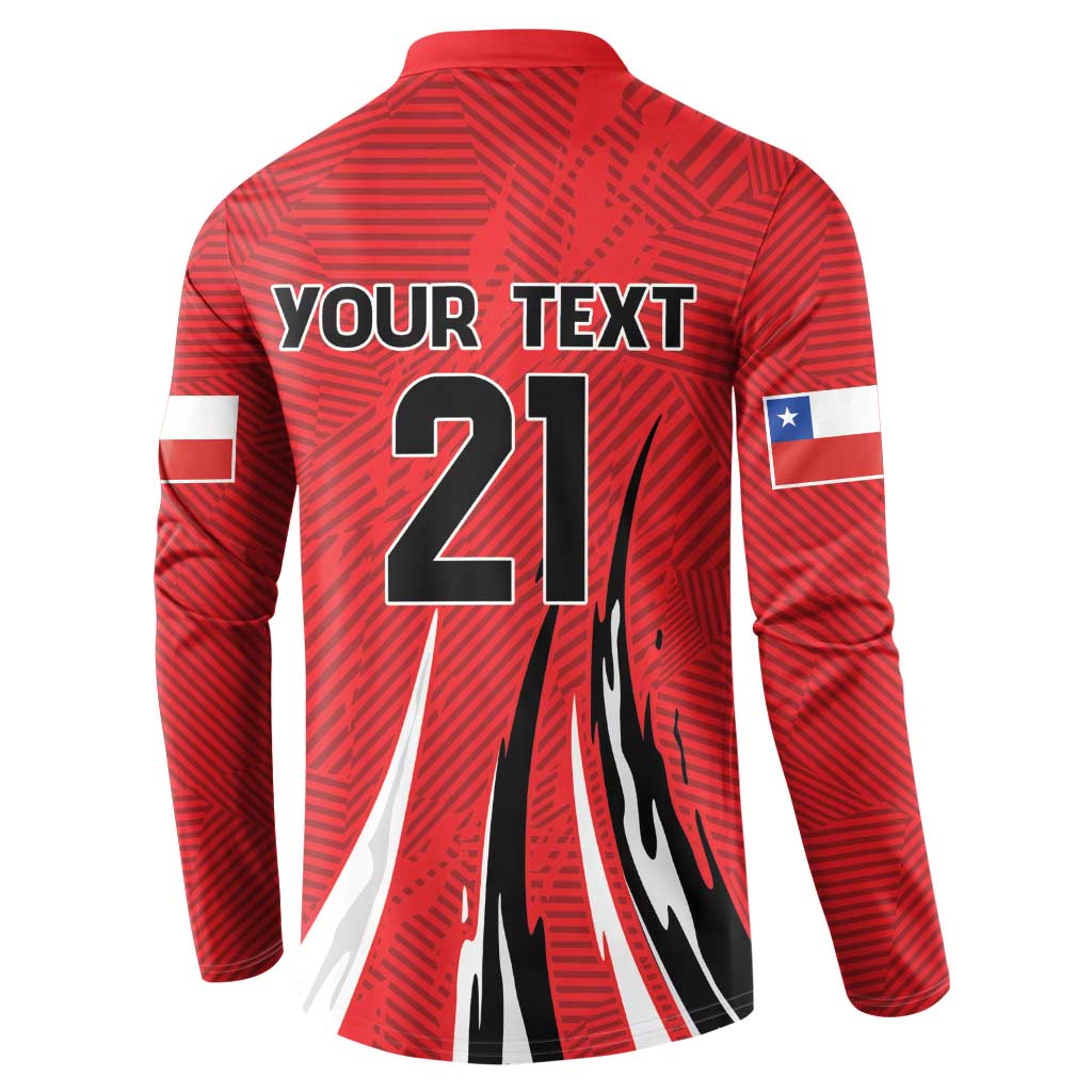 Chile Football Custom Button Sweatshirt Chi Chi Chi Le Le Le Viva Chile