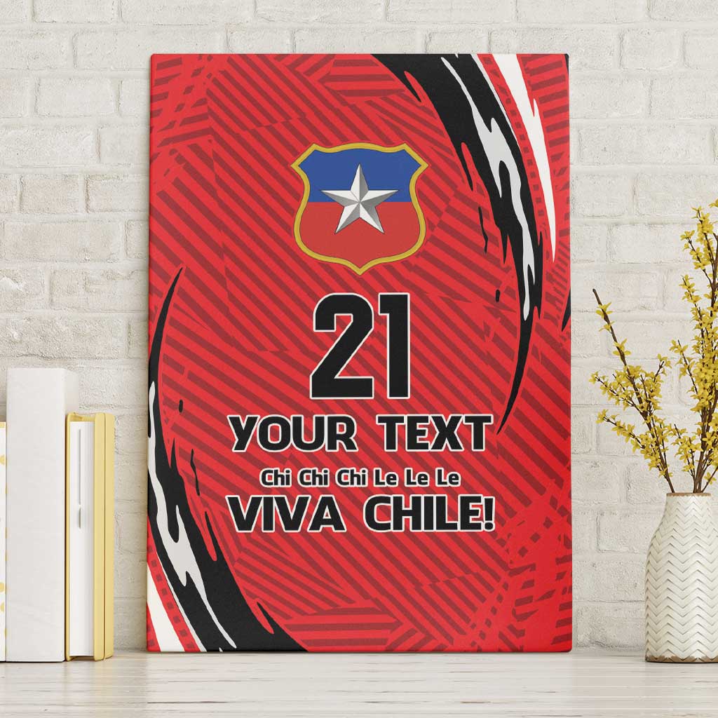 Chile Football Custom Canvas Wall Art Chi Chi Chi Le Le Le Viva Chile