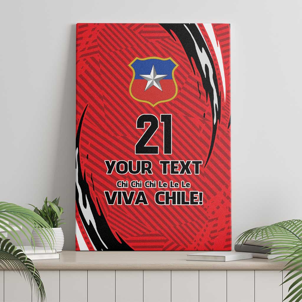 Chile Football Custom Canvas Wall Art Chi Chi Chi Le Le Le Viva Chile