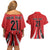 Chile Football Custom Couples Matching Off Shoulder Short Dress and Hawaiian Shirt Chi Chi Chi Le Le Le Viva Chile