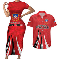 Chile Football Custom Couples Matching Short Sleeve Bodycon Dress and Hawaiian Shirt Chi Chi Chi Le Le Le Viva Chile