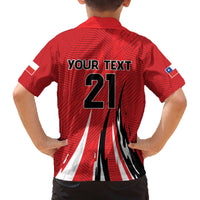 Chile Football Custom Family Matching Off The Shoulder Long Sleeve Dress and Hawaiian Shirt Chi Chi Chi Le Le Le Viva Chile