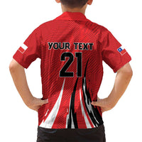 Chile Football Custom Family Matching Off Shoulder Maxi Dress and Hawaiian Shirt Chi Chi Chi Le Le Le Viva Chile