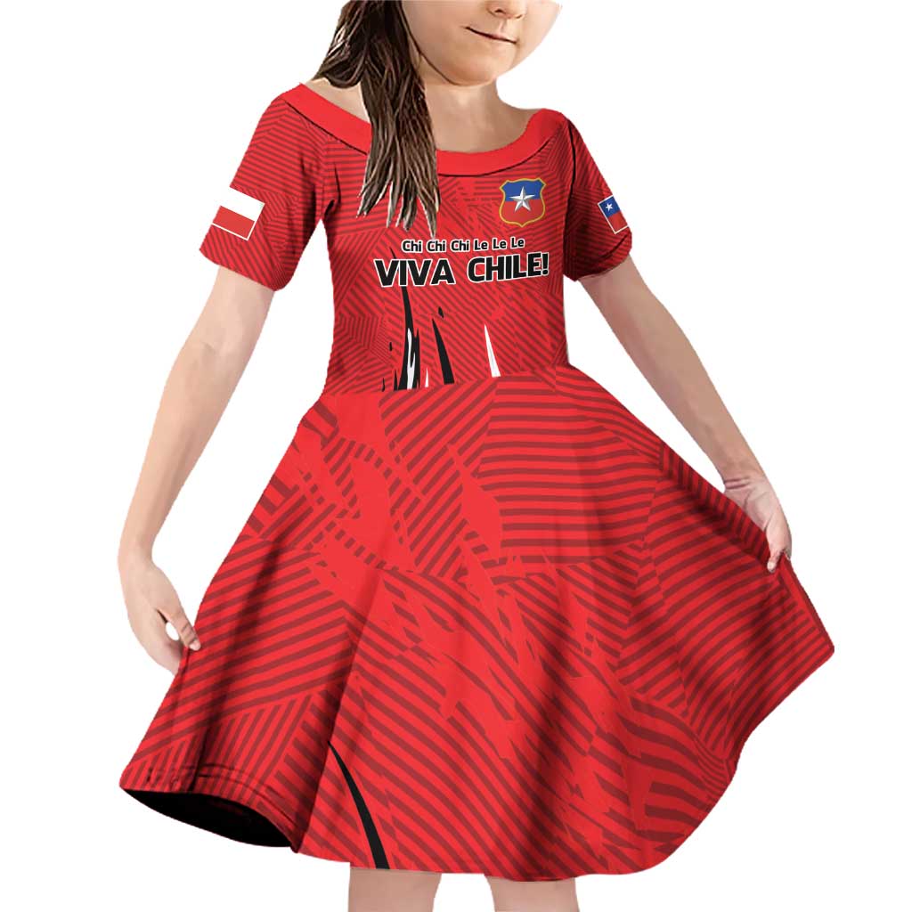 Chile Football Custom Family Matching Off Shoulder Short Dress and Hawaiian Shirt Chi Chi Chi Le Le Le Viva Chile