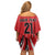 Chile Football Custom Family Matching Off Shoulder Short Dress and Hawaiian Shirt Chi Chi Chi Le Le Le Viva Chile
