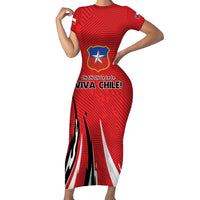 Chile Football Custom Family Matching Short Sleeve Bodycon Dress and Hawaiian Shirt Chi Chi Chi Le Le Le Viva Chile